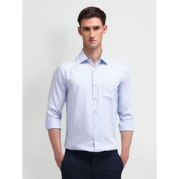 Arrow Men Comfort Spread Collar Micro Ditsy Printed Cotton Slim Fit Formal Shirt-picture-15