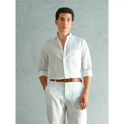 Arrow Men Cotton Linen Slim Fit Shirt-picture-13