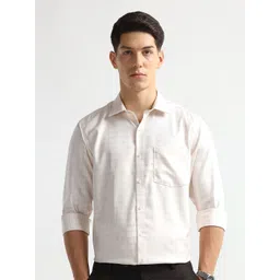 Arrow Men Grid Tattersall Checked Pure Cotton Liberty Auto Press Formal Shirt-picture-29