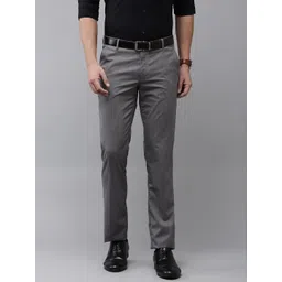 Arrow Men Houndstooth Checks Tapered Fit Formal Trousers-picture-17