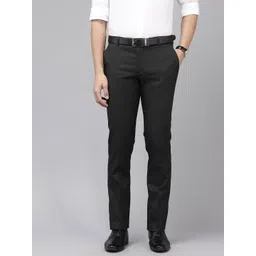 Arrow Men Hudson Tailored Fit Checked Formal Trousers-picture-15