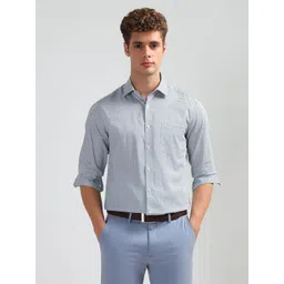 Arrow Men Liberty Classic Fit Geometric Printed Spread Collar Pure Cotton Formal Shirt-picture-28