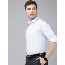 Arrow Men Manhattan Slim Fit Opaque Checked Pure Cotton Formal Shirt image 1