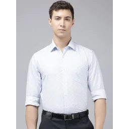 Arrow Men Manhattan Slim Fit Opaque Checked Pure Cotton Formal Shirt image 2