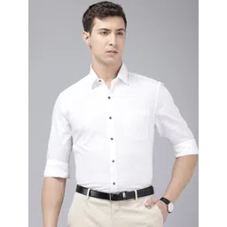 Arrow Men Manhattan Slim Fit Opaque Striped Pure Cotton Formal Shirt-picture-29