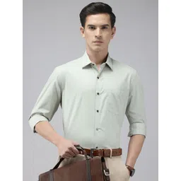 Arrow Men Manhattan Slim Fit Vertical Striped Pure Cotton Formal Shirt-picture-15