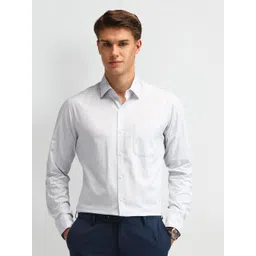 Arrow Men Manhattan Spread Collar Geometric Printed Cotton Slim Fit Formal Shirt-picture-30