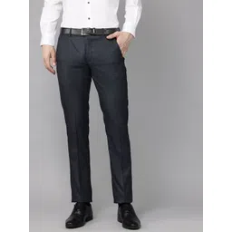 Arrow Men Originals Self Checked Mid-Rise Tailored Fit Formal Trouser-picture-22