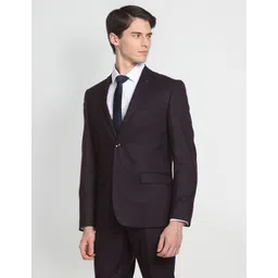 arrow Men Patterned Knit Zero Calorie Fit Two Piece Suit Woven Suit-picture-12