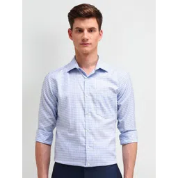 Arrow Men Regular Fit Spread Collar Checked Cotton Formal Shirt-picture-28