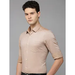 Arrow Men Self Design Manhattan Slim Fit Opaque Pure Cotton Formal Shirt-picture-39