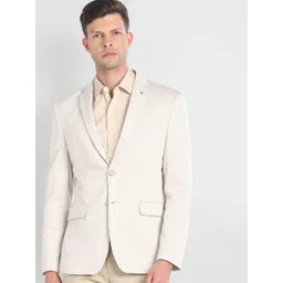 Arrow Men Self-Design Single Breasted Blazer-picture-38
