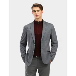 arrow Men Self Design Single Breasted Formal Blazer-picture-26