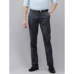 Arrow Men Self Design Textured Hudson Tailored Tapered Fit Formal Trousers-picture-38