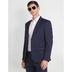 arrow Men Self Design Two Piece Suit Solid Suit-picture-24