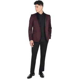 arrow Men Single-breasted Self Design Suit-picture-25