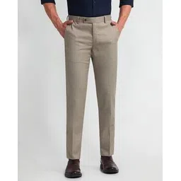 arrow Men Slim Fit Flat-Front Trousers-picture-34