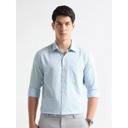 Arrow Men Slim Fit Micro Checked Spread Collar Formal Shirt-picture-40