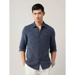 Arrow Men Slim Fit Pinstripes Striped Spread Collar Cotton Formal Shirt-picture-20