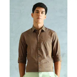 Arrow Men Slim Fit Pinstripes Striped Spread Collar Pure Cotton Casual Shirt-picture-29