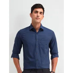 Arrow Men Slim Fit Spread Collar Micro Ditsy Printed Cotton Formal Shirt-picture-24