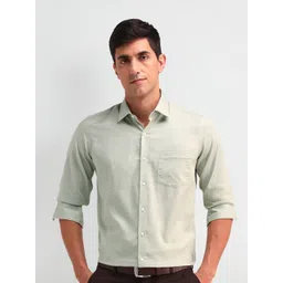 Arrow Men Slim Fit Spread Collar Textured Cotton Formal Shirt-picture-21