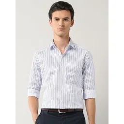 Arrow Men Slim Fit Vertical Striped Spread Collar Pure Cotton Formal Shirt-picture-21