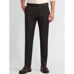 Arrow Men Solid Classic Slim Fit Trousers-picture-17