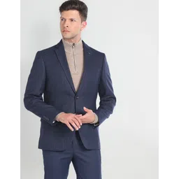 arrow Men Solid Single Breasted Formal Blazer-picture-22