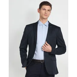 arrow Men Solid Single Breasted Formal Blazer-picture-11