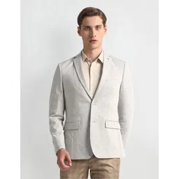 arrow Men Solid Single Breasted Formal Blazer-picture-16