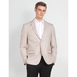 arrow Men Solid Single Breasted Formal Blazer-picture-36