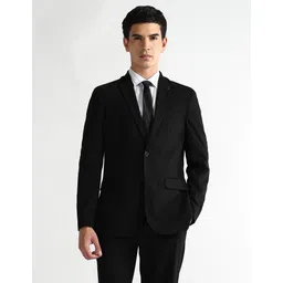 arrow Men Solid Single Breasted Formal Blazer-picture-17