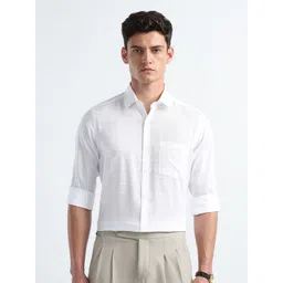 Arrow Men Solid Spread Collar Pure Cotton Formal Shirt-picture-12