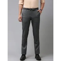 Arrow Men Solid Tailored Trousers-picture-13