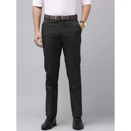 Arrow Men Striped Hudson Tailored Tapered Fit Formal Trousers-picture-29