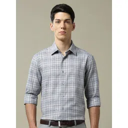 Arrow Men Tailored Fit Checked Semiformal Shirt-picture-31