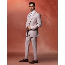 arrow Men Tailored Fit Dobby Suit Solid Suit-picture-41