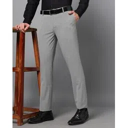 arrow Men Tapered Fit Flat-Front Trousers-picture-44