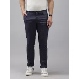 Arrow Men Textured Bronson Slim Fit Low-Rise Trousers-image-41