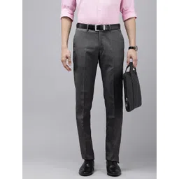 Arrow Men Textured Hudson Tailored Fit Formal Trousers-picture-36