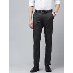 Arrow Men Textured Hudson Tailored Fit Formal Trousers-picture-15