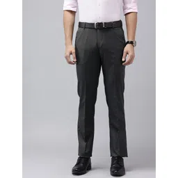 Arrow Men Textured Hudson Tailored Tapered Fit Formal Trousers-image-19