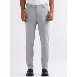 Arrow Men Textured Slim Fit Mid-Rise Formal Trousers-picture-42