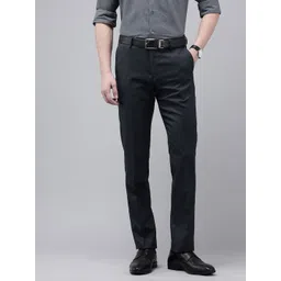 Arrow Men Textured Tailored Tapered Fit Formal Trousers-picture-24