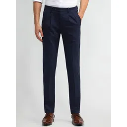 Arrow Men Textured Urban Slim Slim Fit Pleated Trousers-picture-22