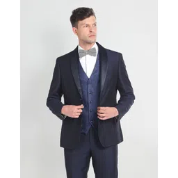 arrow Men Tuxedo Collar Three Piece Suit Solid Suit-picture-47