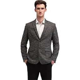 arrow Mens Brown Self-Design Notch Collar Long Sleeve Formal Polyester Slim Fit Blazer-picture-28