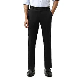 arrow Men's Checked Tapered Fit Trousers-picture-40