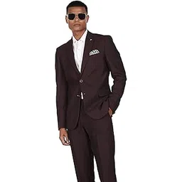 arrow Men's Polyester Blend Self Design Formal Business Suit Pants Set-picture-25